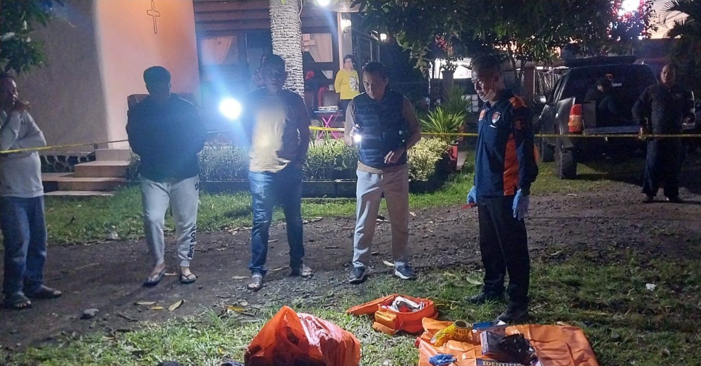 Kapolres Bitung AKBP Albert Zai, turun langsung ke TKP dugaan penganiayaan dengan sajam.(Dok Istimewa)