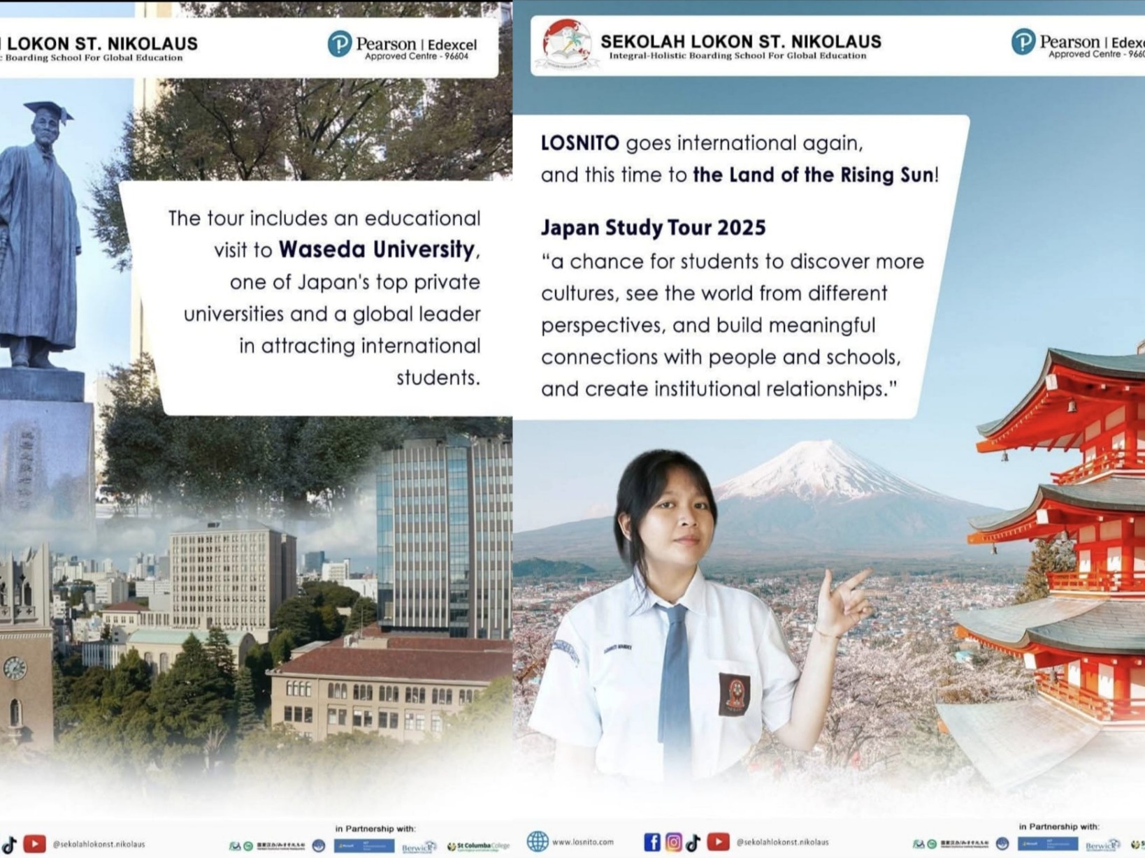Rombongan peserta didik SMA Lokon St Nikolaus siap berangkat ke Jepang melihat dari dekat kemajuan teknologi dan riset di Waseda University serta beberapa spot menarik lainnya. Dok istimewa
