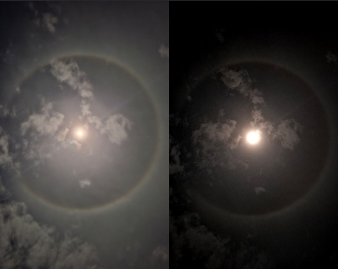 Hallo Bulan muncul dilangit Sulut, Minggu (5/10/2025) malam ini.