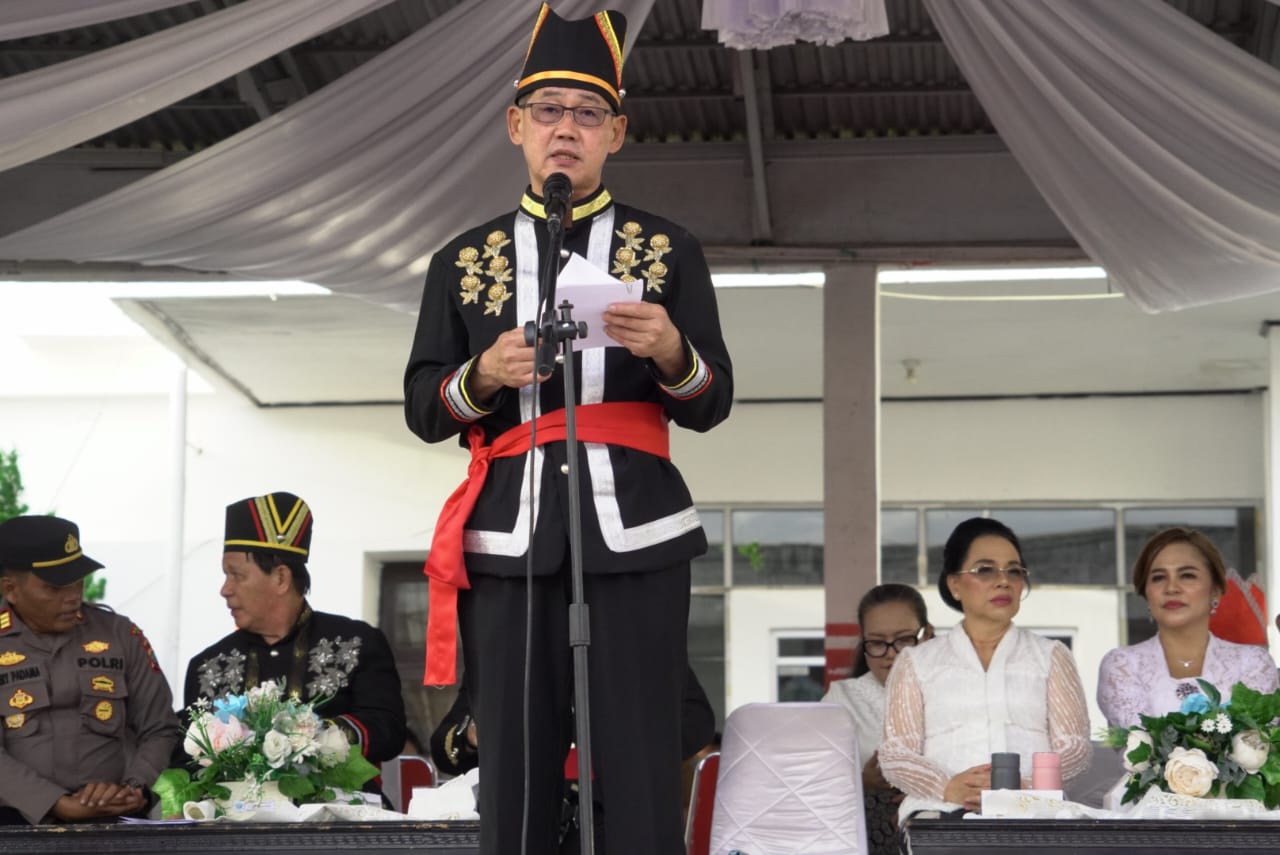 Wali Kota Bitung Hengky Honandar mengapresiasi Ibadah Syukur dan Pagelaran Seni Budaya Minahasa Wanua Bitung.(Dok Istimewa)