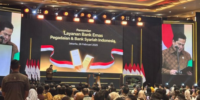 Acara Peresmian Layanan Bank Emas Pegadaian & Bank Syariah Indonesia di Jakarta, 26/02. (dok. Beritametro.id)
