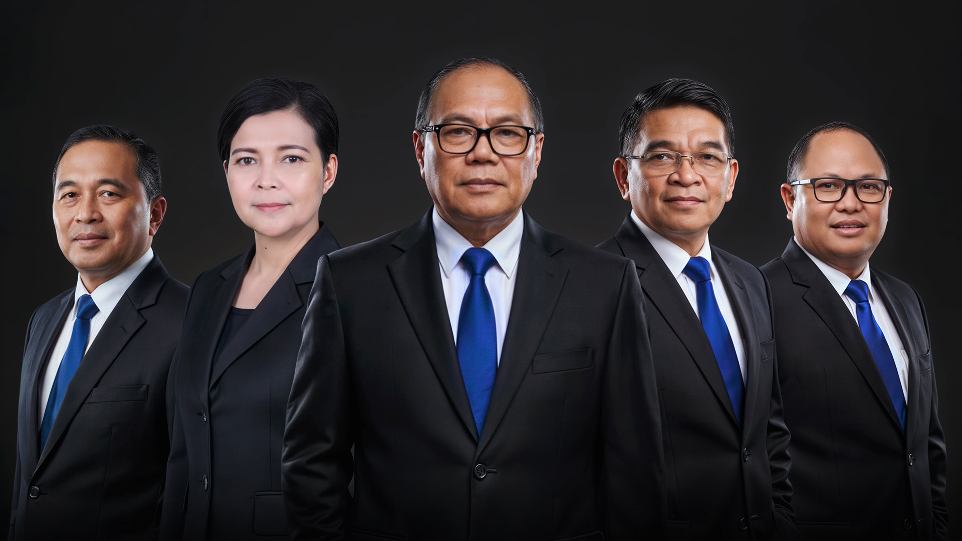 Dewan direksi PT PPSU baru. (kiri-kanan)  Herman L. I. Weley, Vonny  J. Pangemanan, Lexy David Lintuuran, Daantje W. Keles, Jusuf D. Kalengkongan.