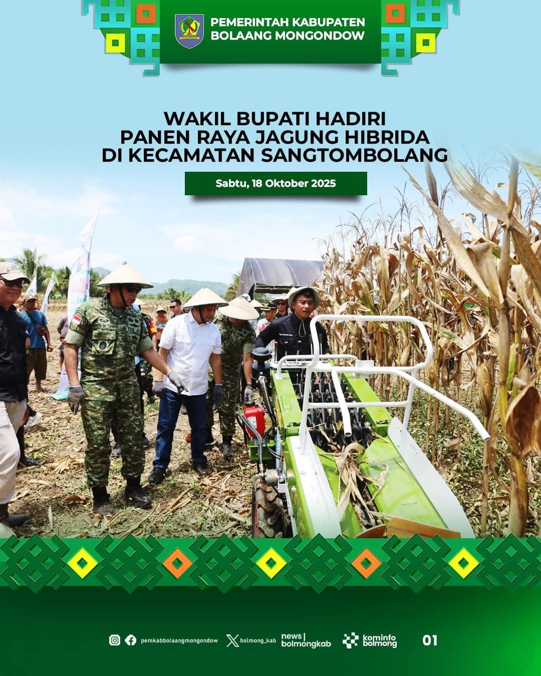 Wakil bupati hadiri panen jagung