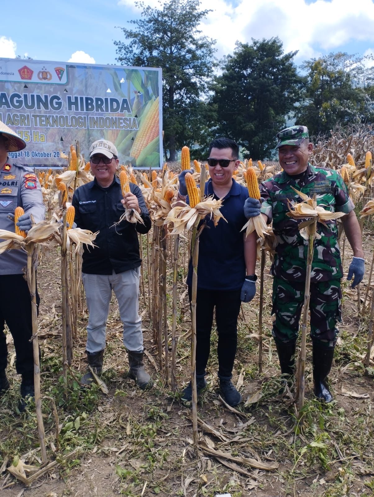 PT Harapan Agri Teknologi Indonesia mencatat tonggak penting dengan melaksanakan panen jagung dengan target sekira 650 ton di lahan seluas 75 hektare di Desa Bolangit