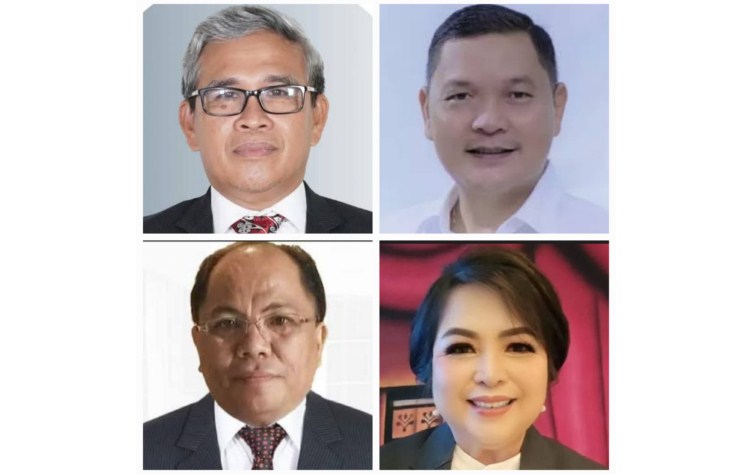 Calon Ketua BPMS GMIM, Pdt Yani Rende, Pdt Hendry Runtuwene, Pdt Adolf Wenas, dan Pdt Joice Sondakh.