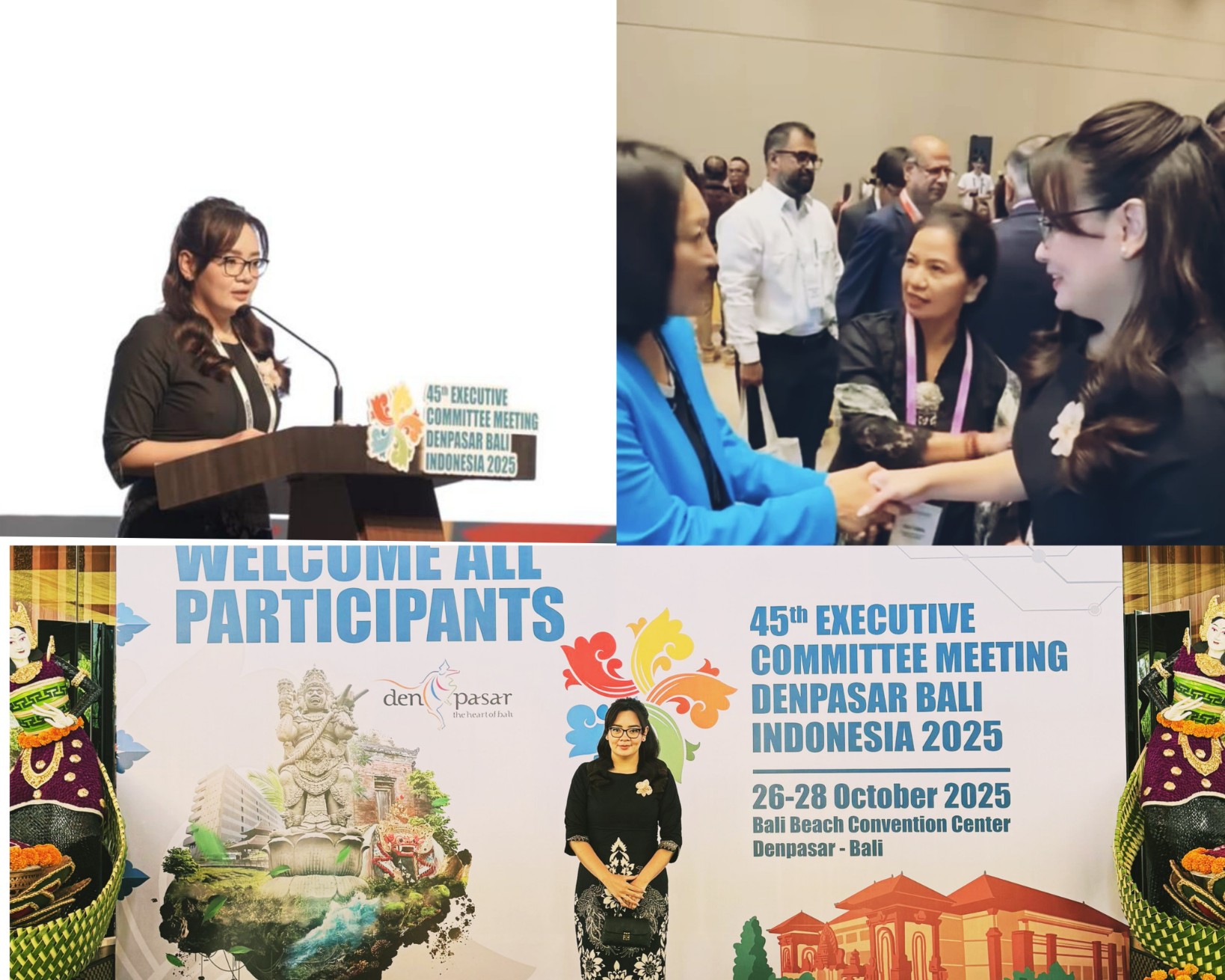 BERKHARISMA: Wawali Sendy Rumajar memaparkan potensi alam, pariwisata dan keunggulan Kota Tomohon di momen Executive Committee (ExCom) Meeting CityNet Asia Pasifik ke-45 tahun 2025 di Bali. Dok ist