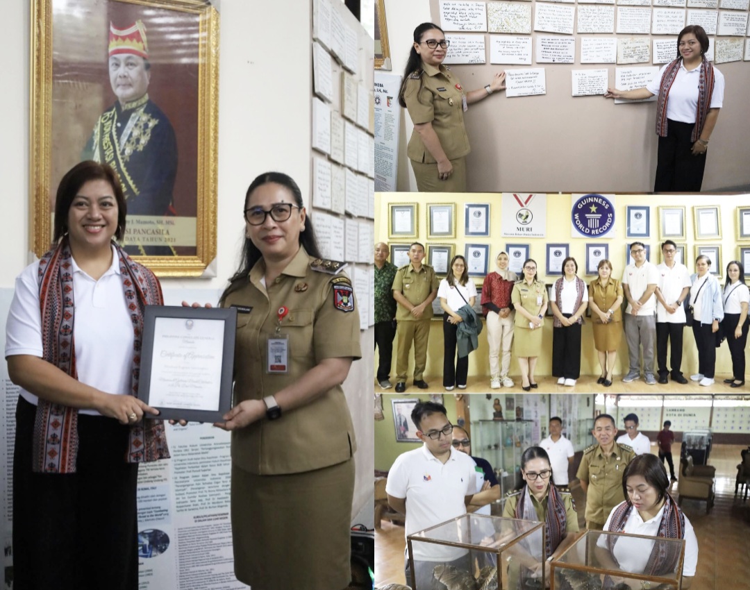 BERSINERGI: Wabup Vanda Sarundajang menyambut kunjungan konsulat Jenderal Filipina Mary Jennifer Domingo Dingal, Senin (27/10/2025).