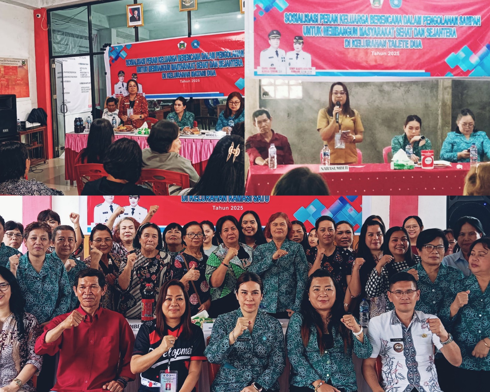 SOLID: Sosialisasi Peran Keluarga Berencana dalam Pengelolaan Sampah  Membangun Masyarakat Sehat dan Sejahtera, gencar dilakukan TP-PKK Kota Tomohon bersama Bagian Administrasi Pembangunan. Dok ist