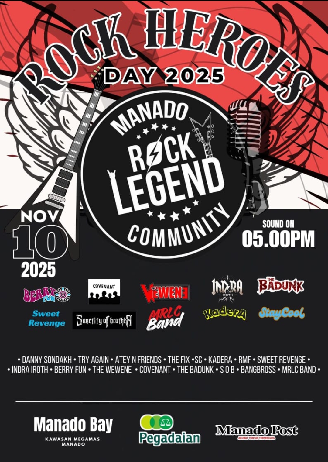 ROCK HEROES DAY Day 2025, Pesta Musik Rock Kembali Guncang Manado