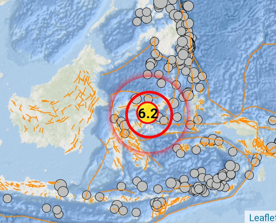 Gempa M 6,2 guncang Bone Bolango Pagi Ini