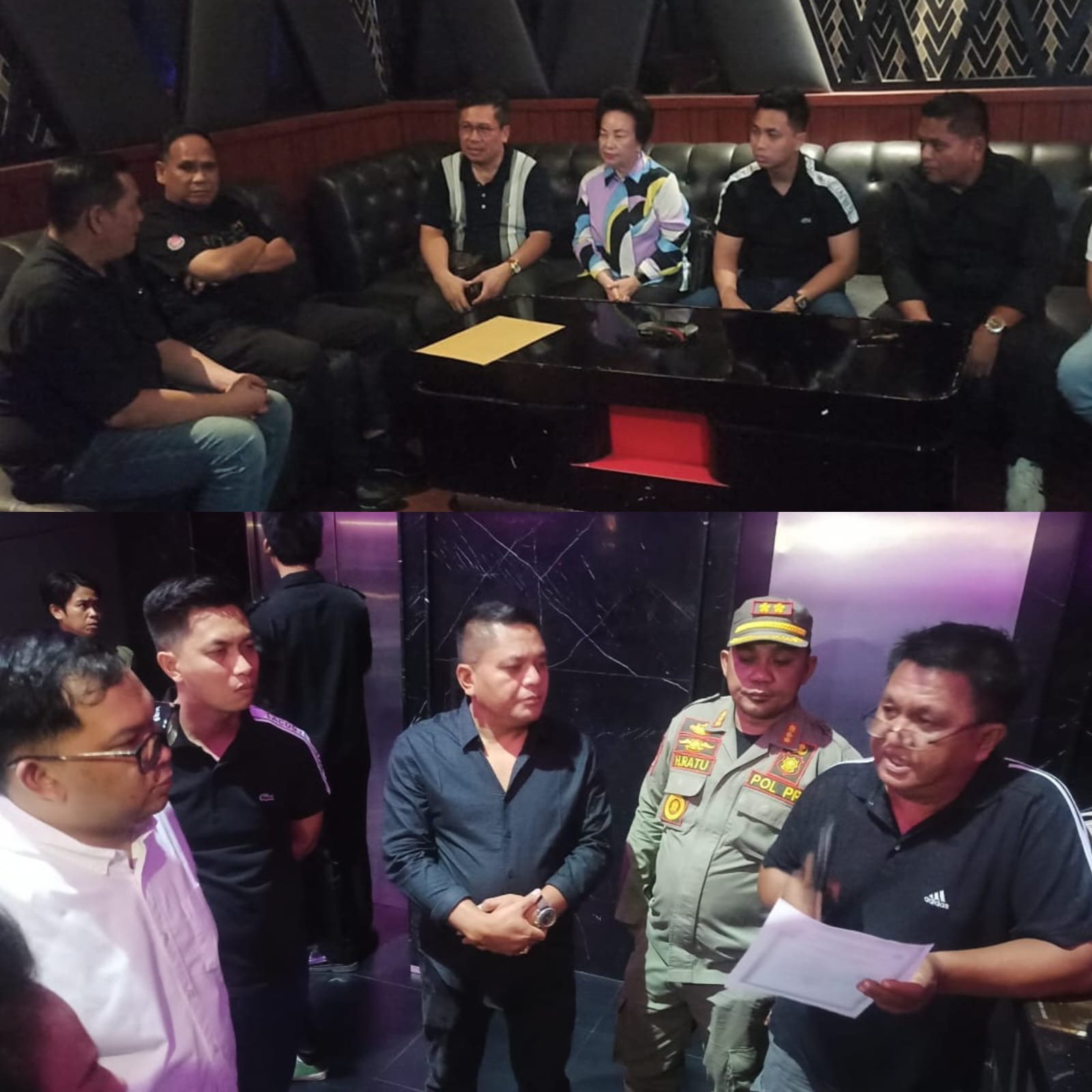 Sejumlah Anggota DPRD Manado saat melakukan sidak di beberapa tempat hiburan malam