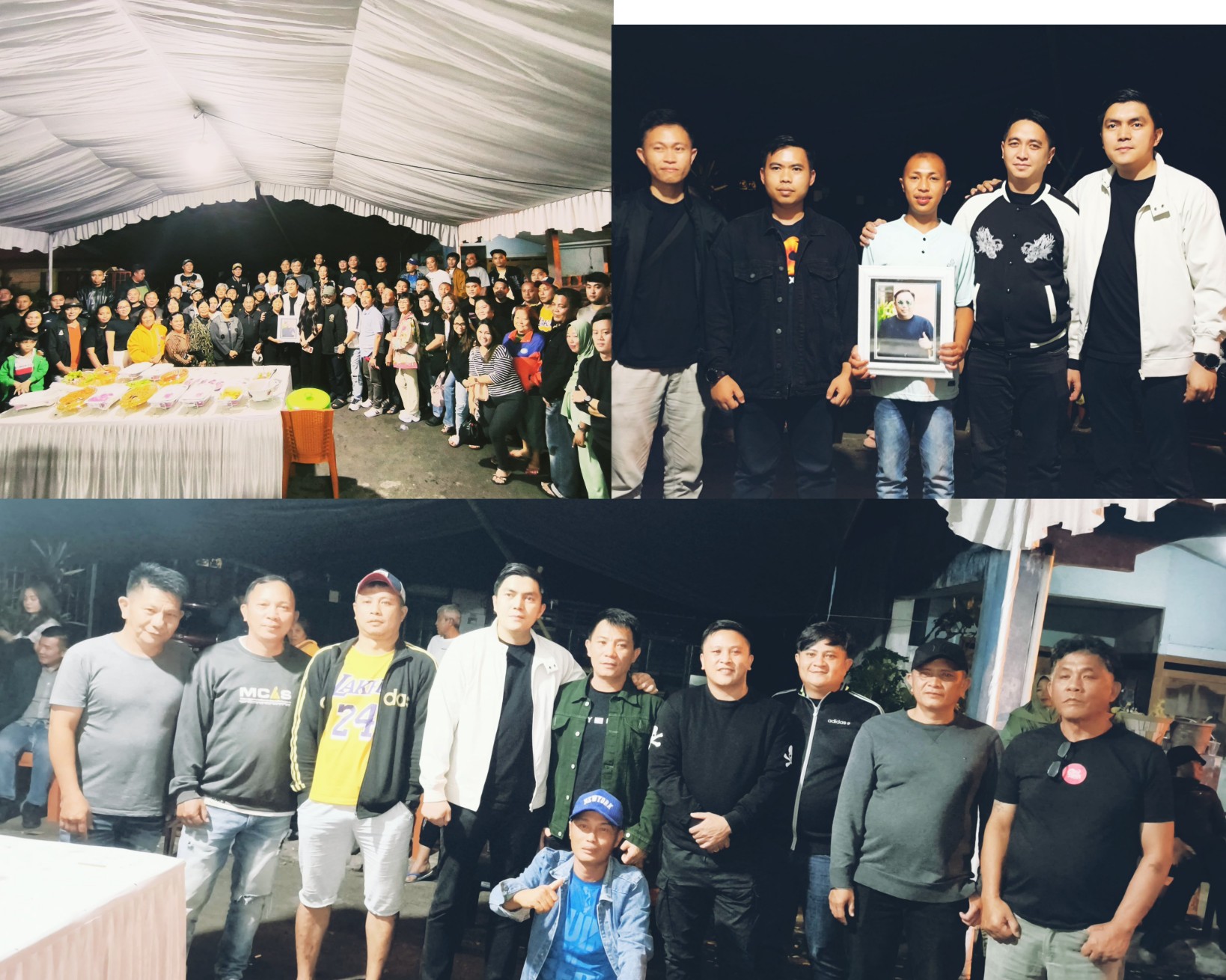 SOLIDARITAS: Keluarga besar Deril Pandey bersama seluruh masyarakat dan pihak yang terus memberikan support dan dukungan sepanjang masa perkabungan almarhum kakak Rico Pandey. Dok istimewa