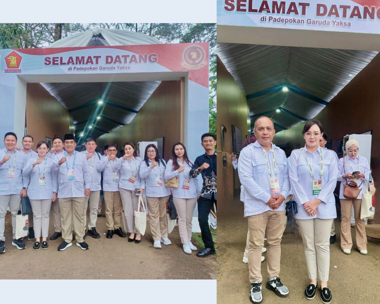 SOLID: Kehadiran Kader Partai Gerindra Sulawesi Utara di Taklimat Nasional di Bogor Padepokan Garuda Yaksa, Hambalang, turut dihadiri  Ketua DPC Gerindra Tomohon Sendy Rumajar.  Dok istimewa