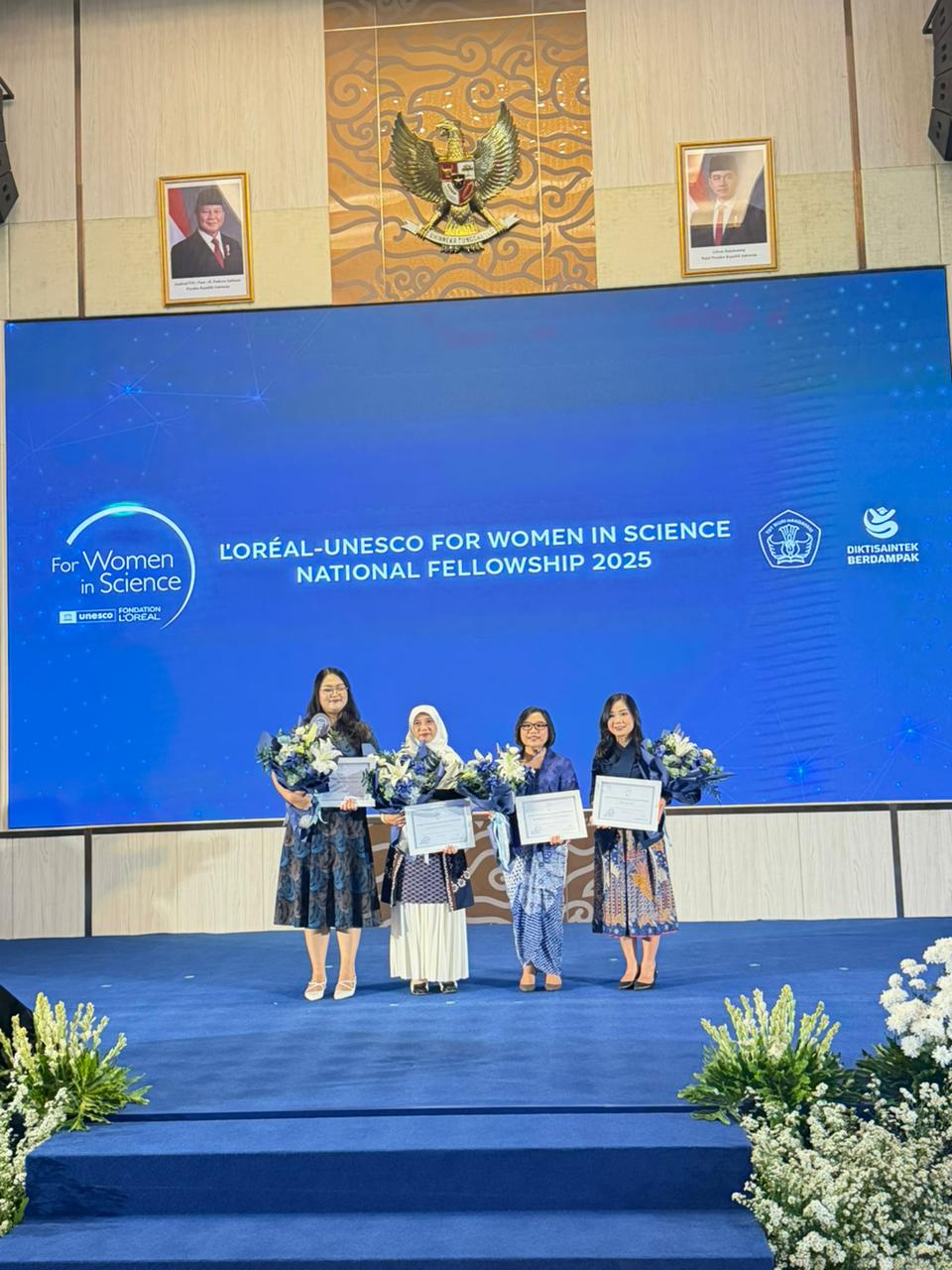 DR. Maria Gani diantara Empat perempuan peneliti Indonesia raih penghargaan L&rsquo;Or&eacute;al&ndash;UNESCO For Women in Science 2025 atas kontribusi mereka bagi kemajuan sains.