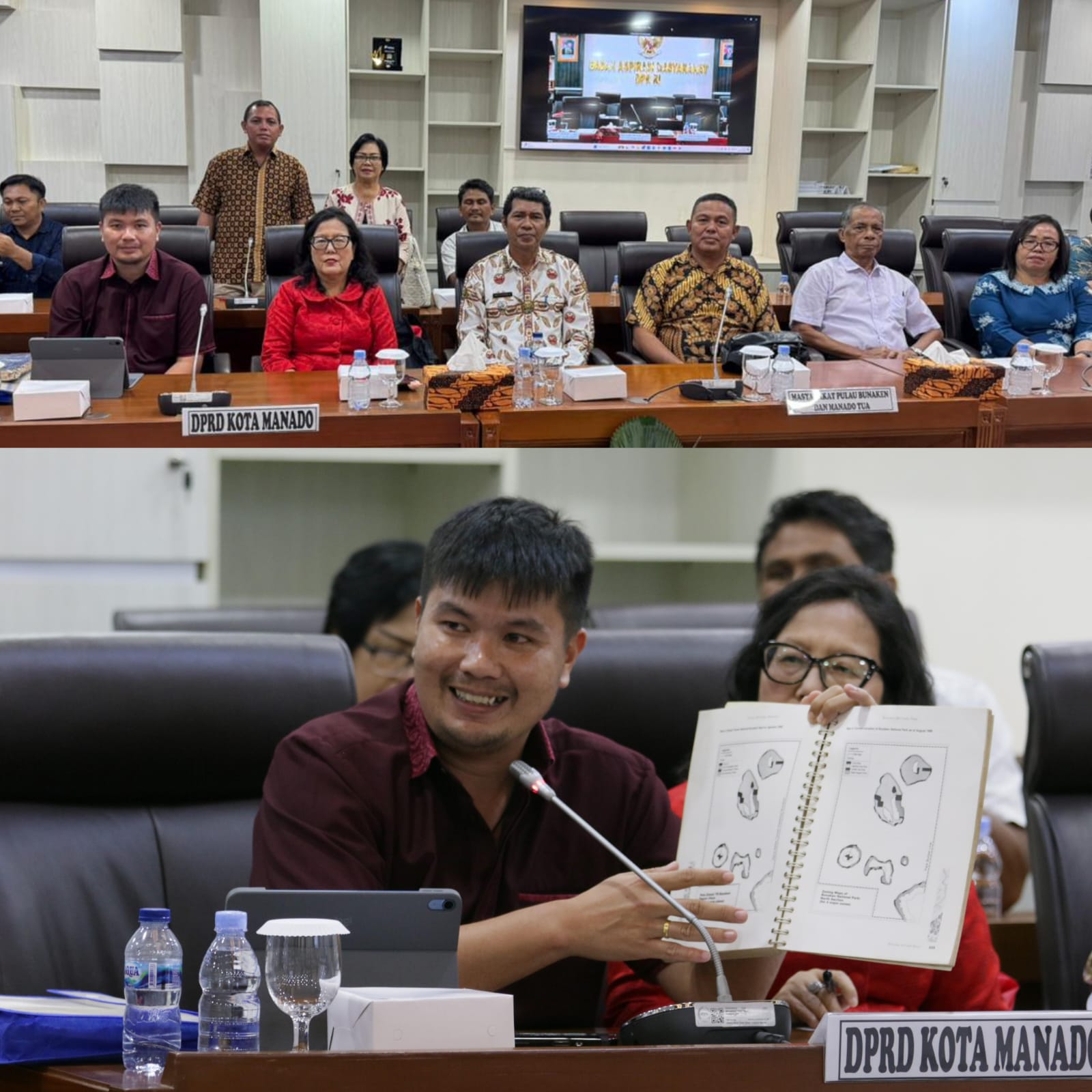Rapat dengar pendapat umum BAM DPR RI dengan beberapa perwakilan masyarakat Kepulauan Bunaken, Kota Manado di Kantor DPR RI, Rabu (12/11)