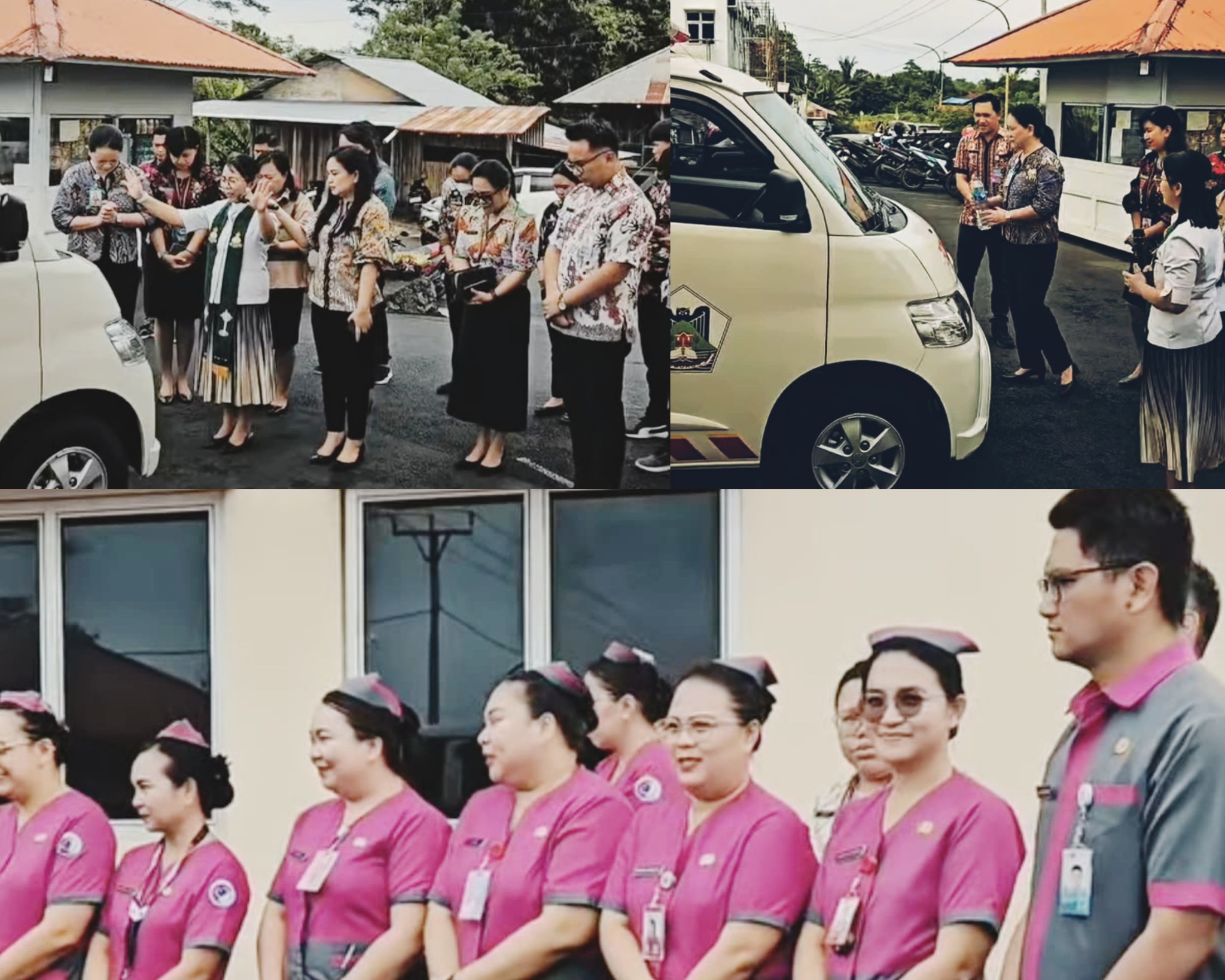Seremoni ibadah syukur jajaran RSUD Anugerah Kota Tomohon atas kehadiran sarana mobil ambulance PSC. Dok istimewa