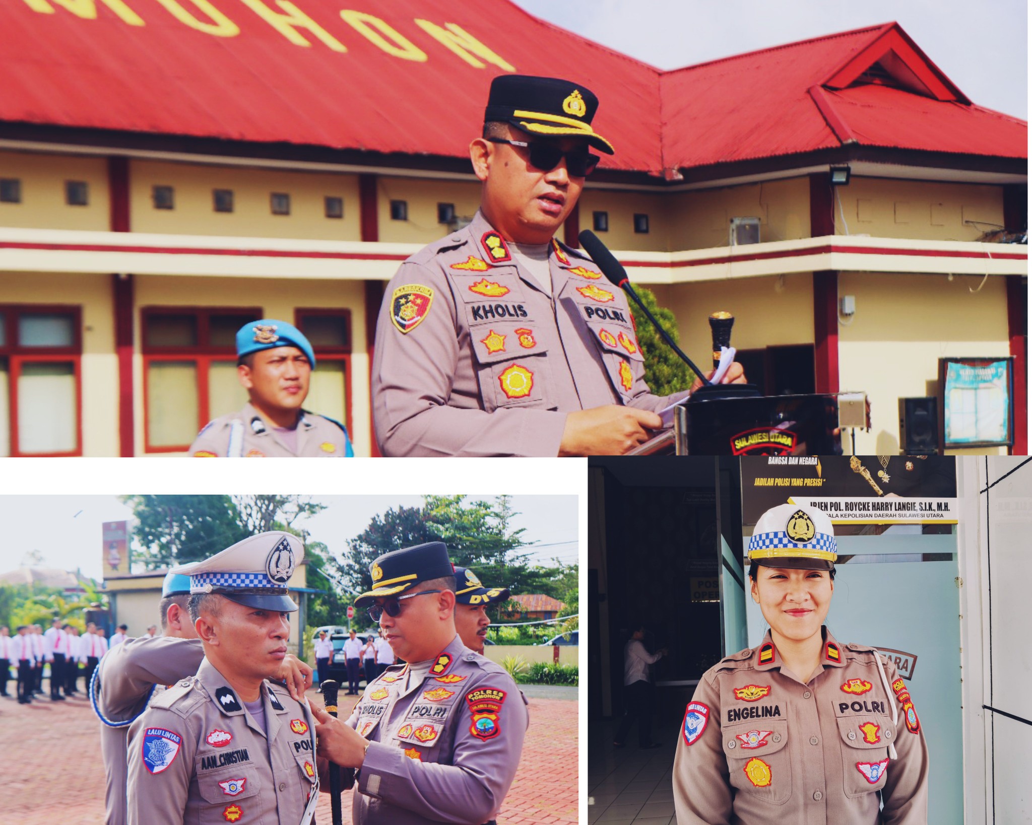 Suasana pelaksanaan Apel Operasi Zebra Samrat Tahun 2025 dipimpin Kapolres AKBP Nur Kholis SIK, insert foto; Kasat Lantas Iptu Engelina Yusuf