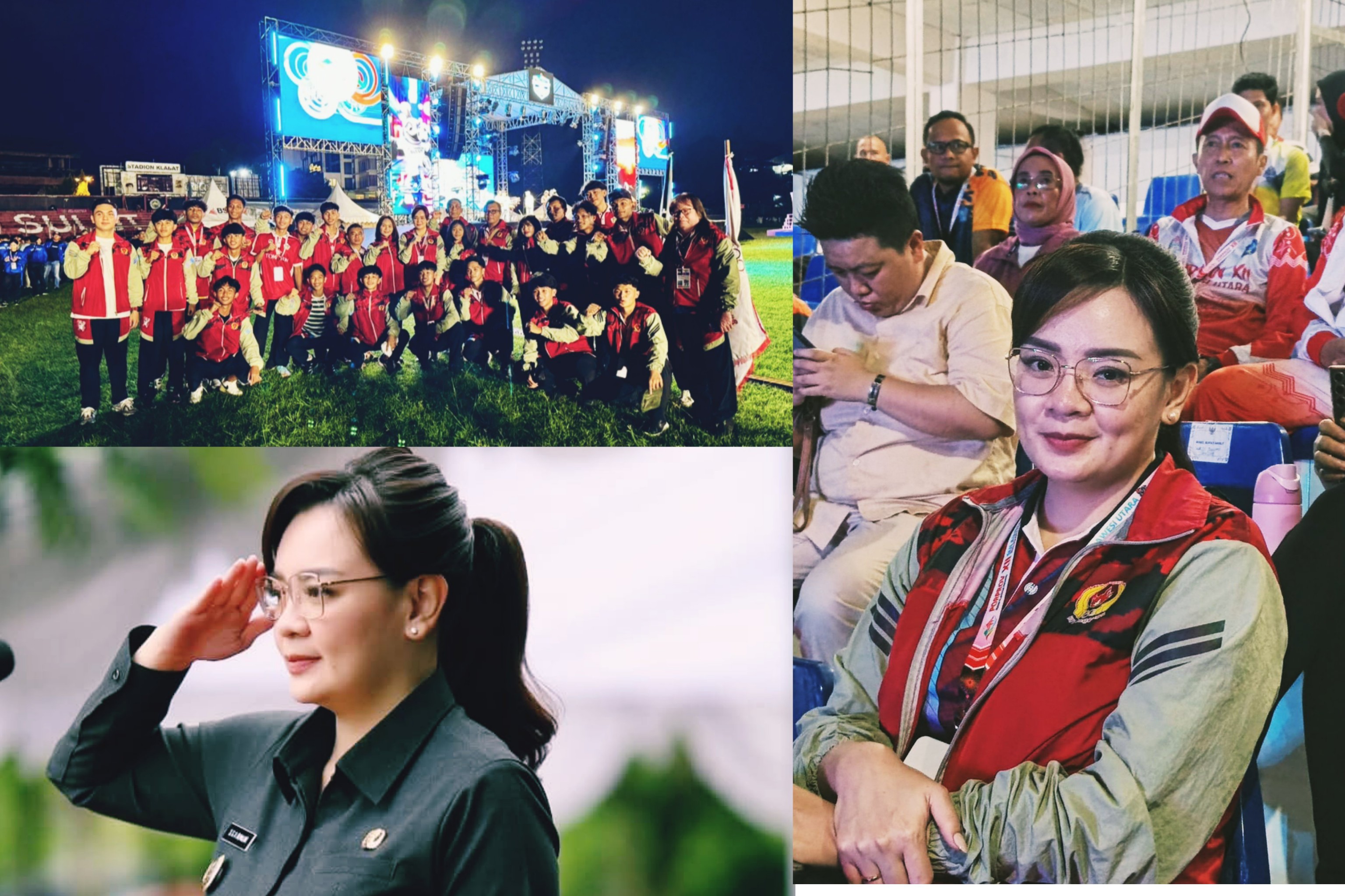 Wawali Sendy Rumajar SE M IKom hadir di Opening Ceremony sekaligus memberikan dukungan moril bagi kontingen Tomohon yang berlaga di ajang Porprov Sulut 2025. Dok istimewa