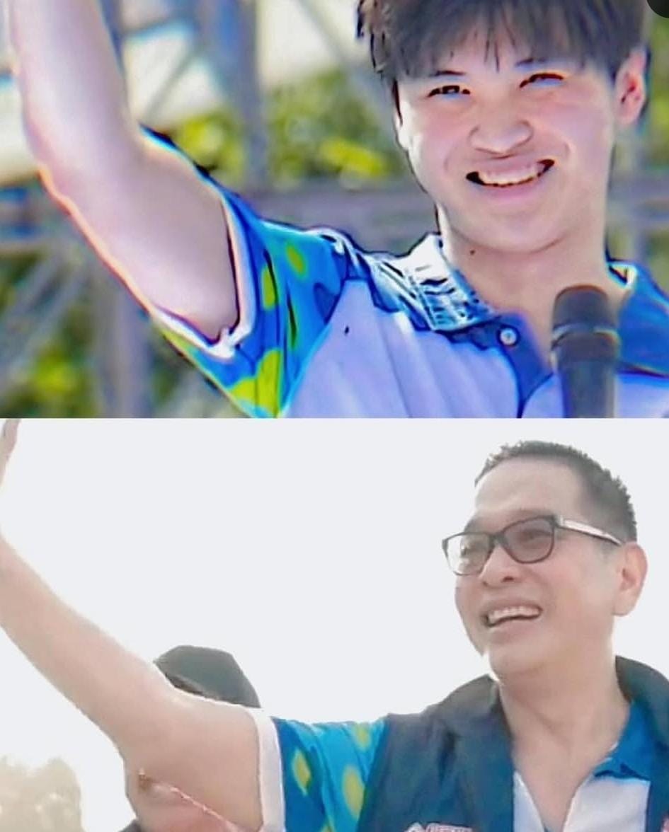 Edbert Laos dan Almarhum ayahnya Benny Laos