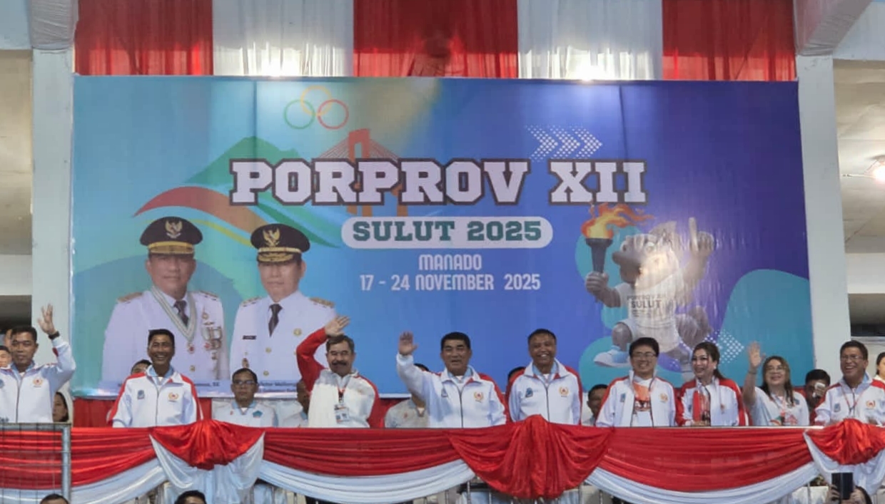 Pembukaan Porprov XII Sulut 2025 di Stadion Klabat Manado.(Dok Istimewa)