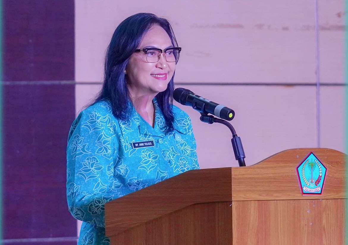 Ketua TP PKK Sulut Anik Yulius Selvanus dalamm kegiatan Temu Kader PKK tahun 2025.
