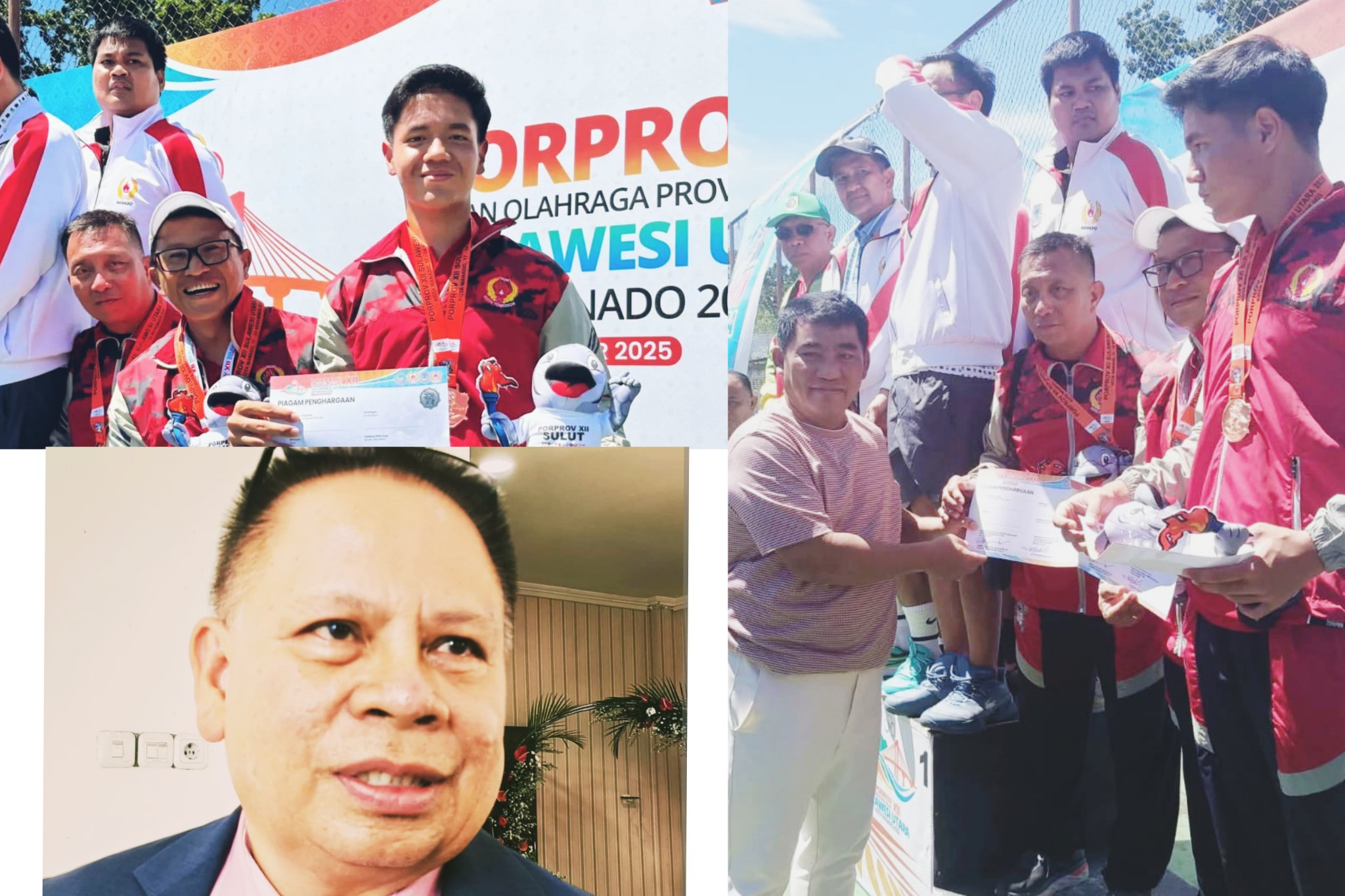 Tim Tenis Beregu Putra Tomohon tampil prima , sehingga mampu menyabet medali perunggu di Porprov Sulut Tahun 2025. Dok istimewa