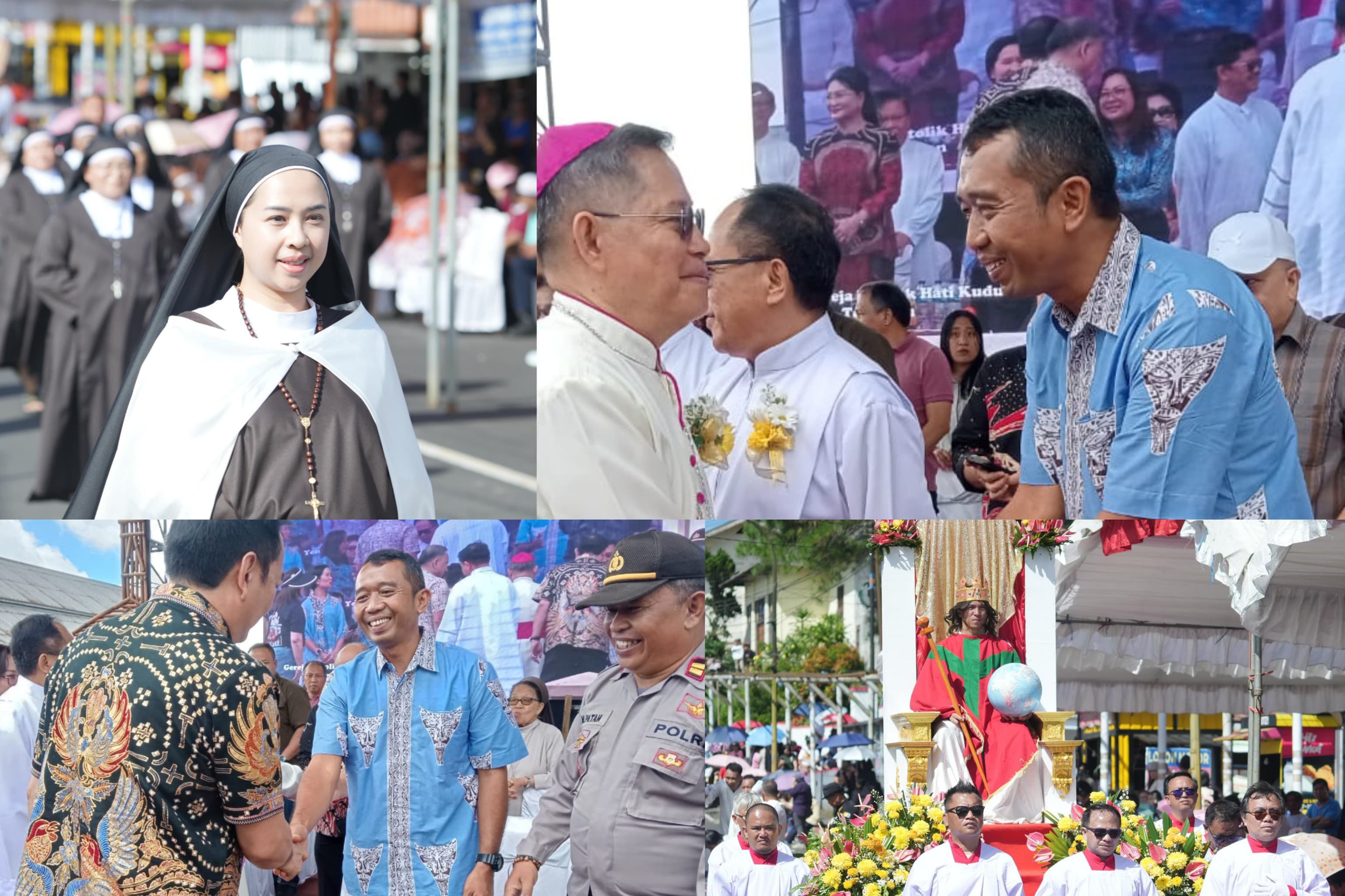 Dandim Bonaventura saat menghadiri Perayaan Kristus Raja Semesta Alam di Kevikepan Kota Tomohon. Dok istimewa