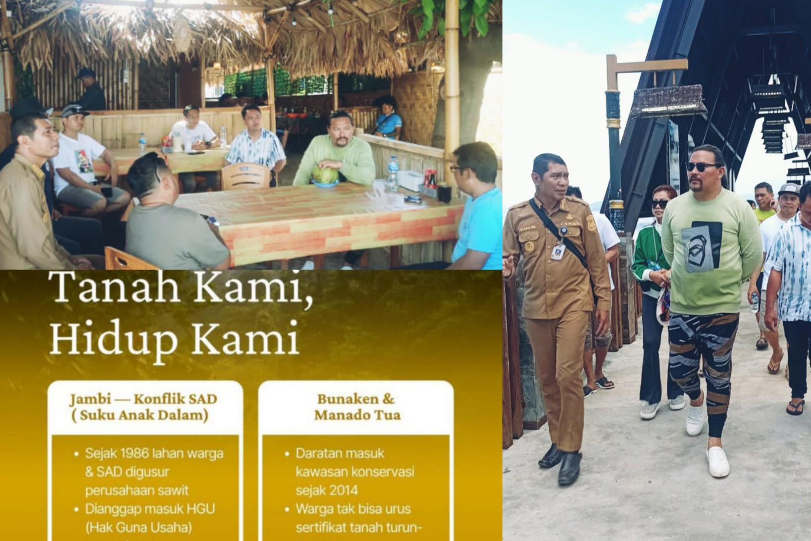 Berkat keseriusan dan komitmen Martin Daniel Tumbelaka, secara bertahap hak-hak permukiman warga Bunaken Kepulauan dan Manado Tua segera terwujud. Dok istimewa