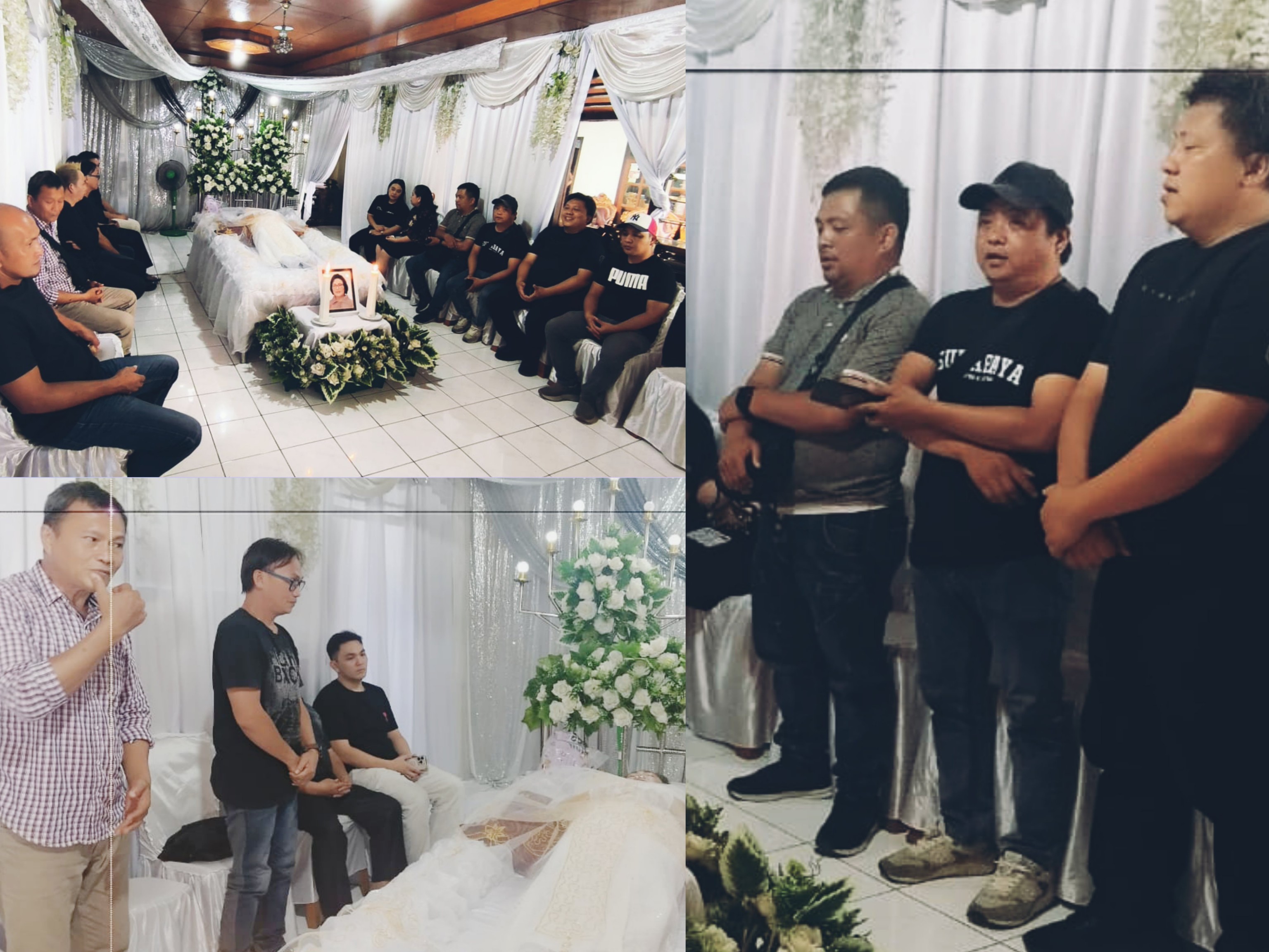 Jurnalis Biro Tomohon saat melayat dan memberikan pujian penghiburan bagi keluarga besar Montolalu-Turang. Dok istimewa