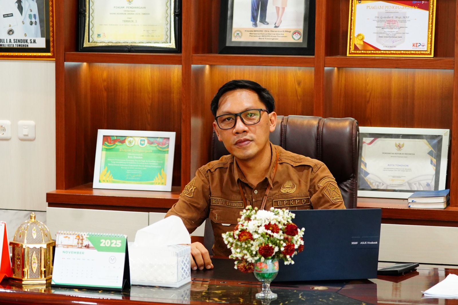Kabid Akuntansi dan Pelaporan Christofel S Manangka SE. Dok istimewa