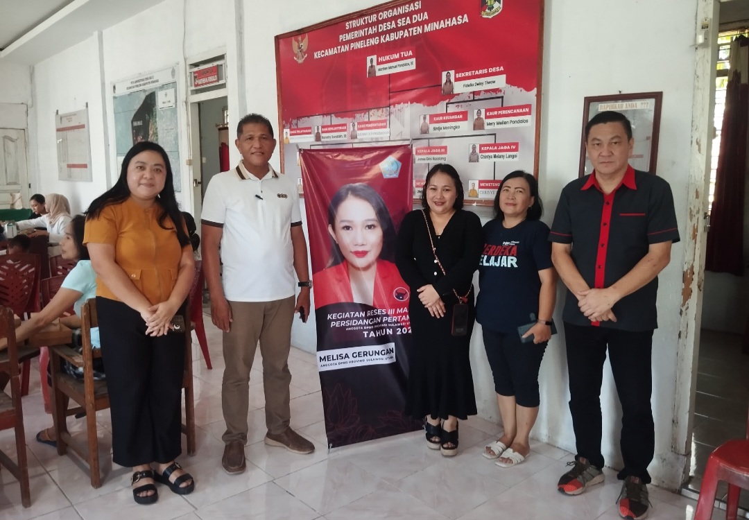 Anggota DPRD Provinsi Sulut Melisa Gerungan, du sela Reses III Masa Persidangan Pertama Tahun 2025 Desa Sea Dua, Kecamatan Pineleng, Minahasa.