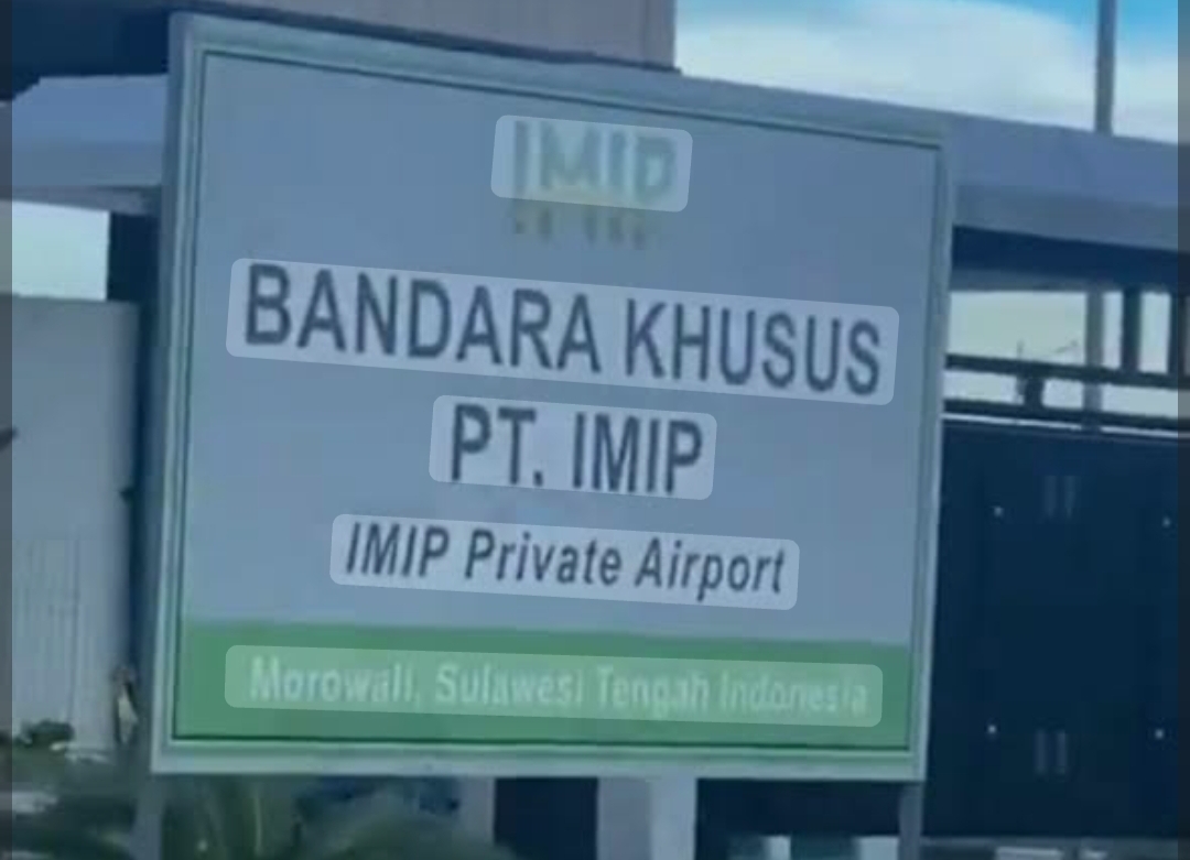 Bandara internasional IMIP Morowali Sulawesi Tengah