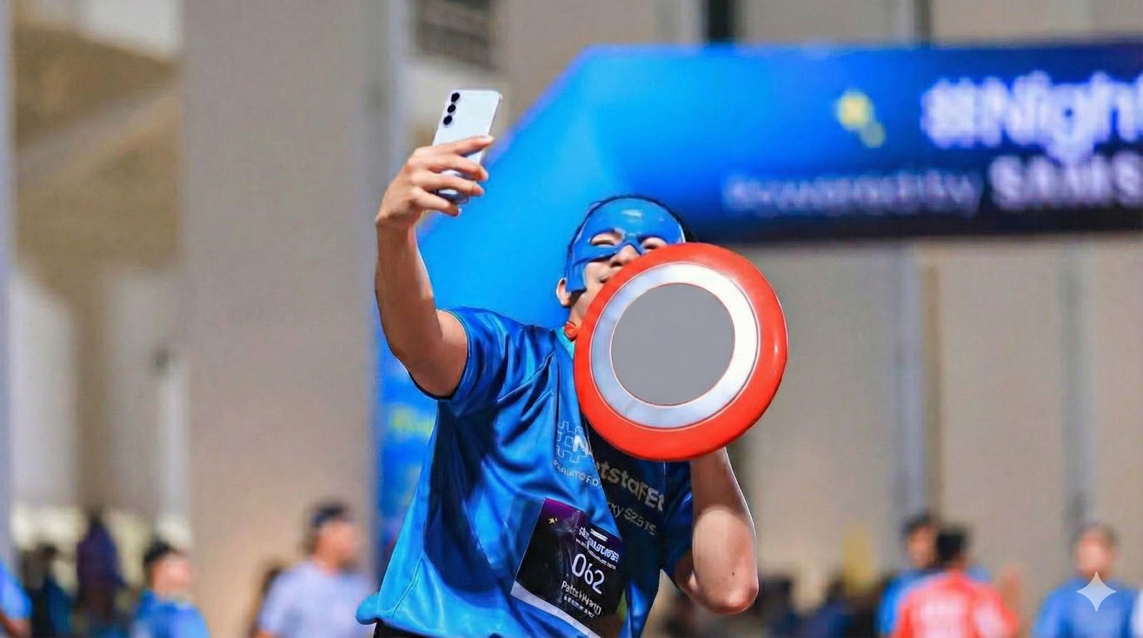 Pelari mengekspresikan kreativitas mereka dengan kamera dan fitur Galaxy S25 FE menggunakan yang kostum unik.