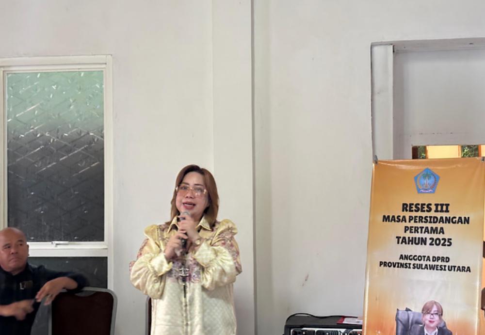 Inggried JNN Sondakh ketika reses di wilayah Bukit Kasih, Kanonang.