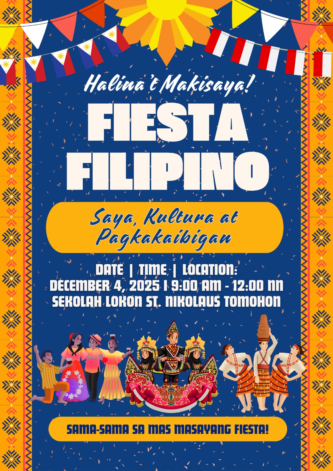Fiesta Filipino, Ajang Akulturasi Budaya, Literasi Plus Silaturahmi Siswa dan Pengajar ala Sekolah Lokon St Nikolaus