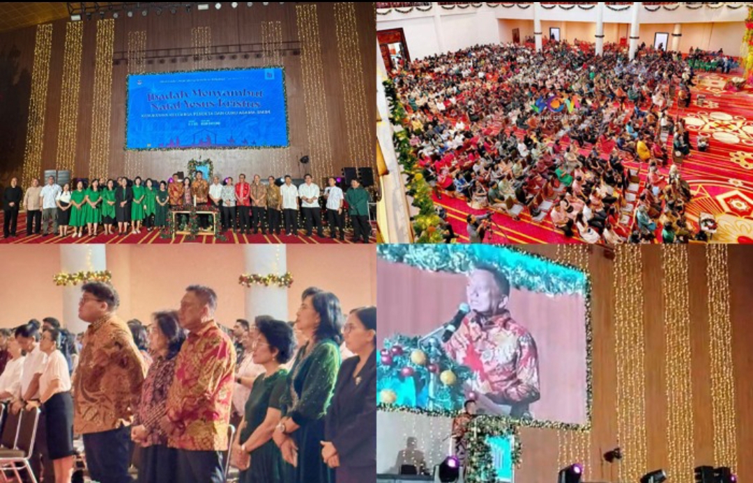 Ketua II PGI Olly Dondokambey Bersukacita Bersama 1.500 Pendeta dan Guru Agama GMIM di Perayaan Menyambut Natal
