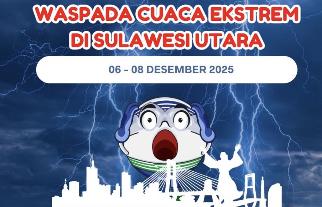 Waspada cuaca ekstrem di Sulut dari 6 sampai 8 Desember 2025