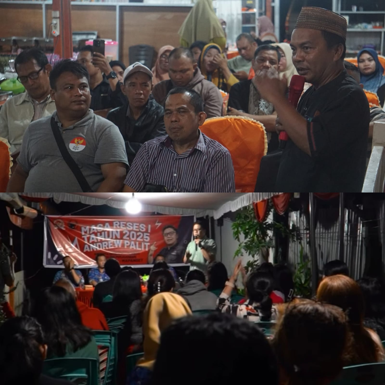 Masyarakat di dua lokasi di Kota Manado saat mengikuti dan menyampaikan aspirasi ke Anggota DPRD Manado saat kegiatan reses.