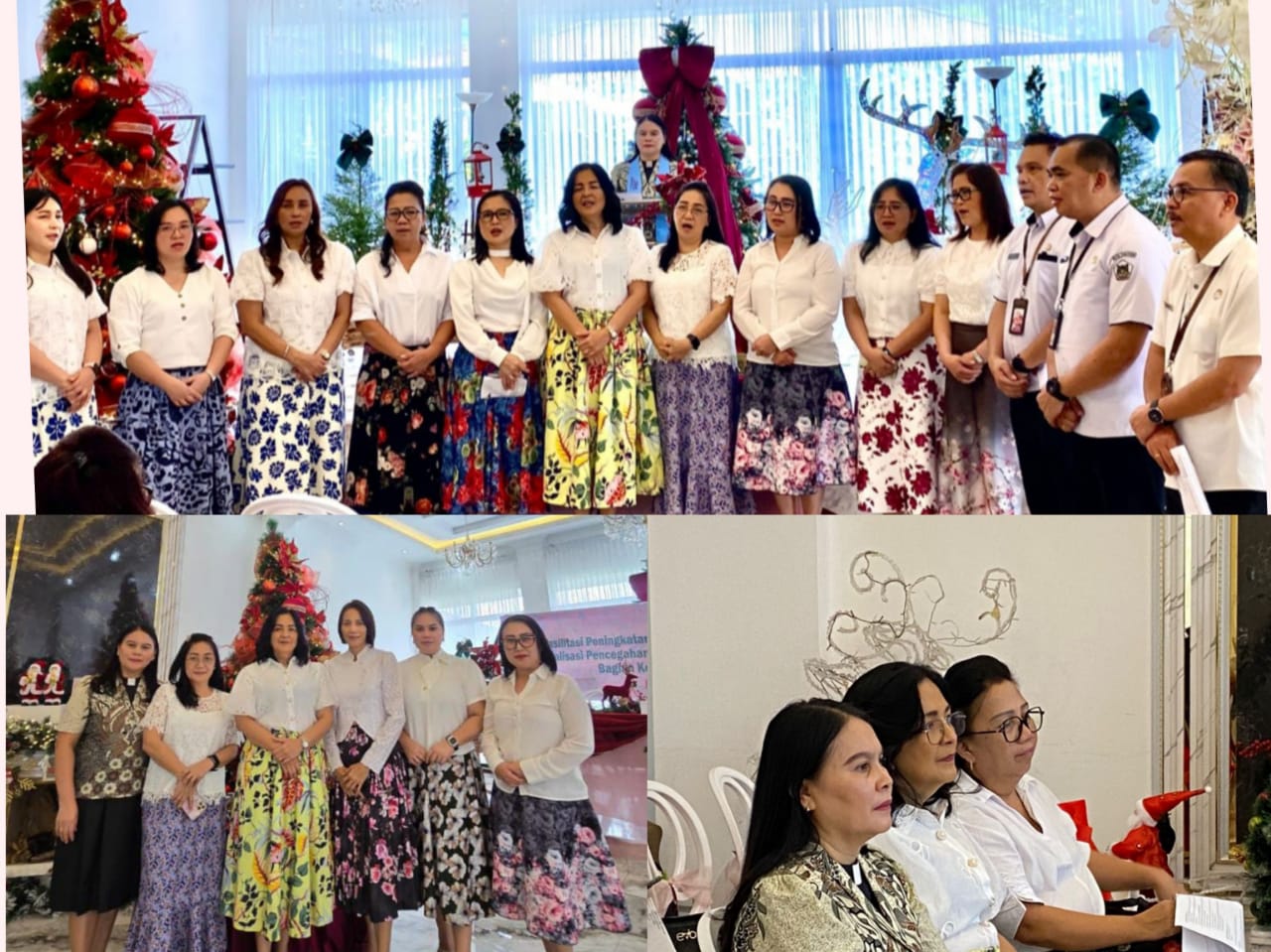 HIKMAT: Suasana pelaksanaan Ibadah Pra Natal DWP Kota Tomohon, di Marella Garden and Pool, Rabu (10/12/2025). Dok istimewa