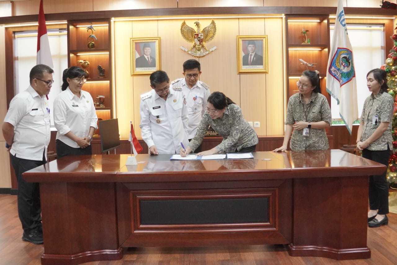 Penandatanganan kerja sama antara Pemkot Bitung dan BPJS Kesehatan.(Dok Istimewa)