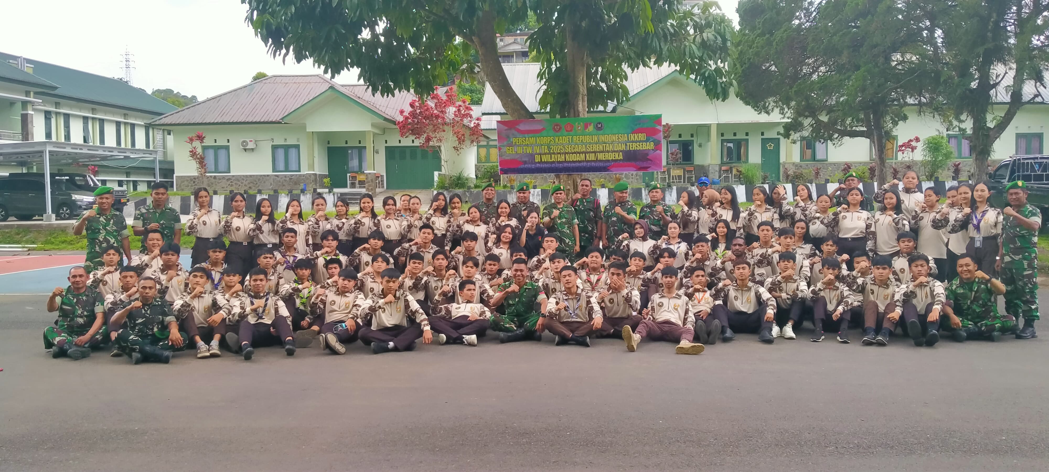 TUNTAS: Suasana pelaksanaan penutupan Persami Korps Kadet Republik Indonesia Gelombang III Tahun 2025 di wilayah Kota Tomohon. Dok istimewa