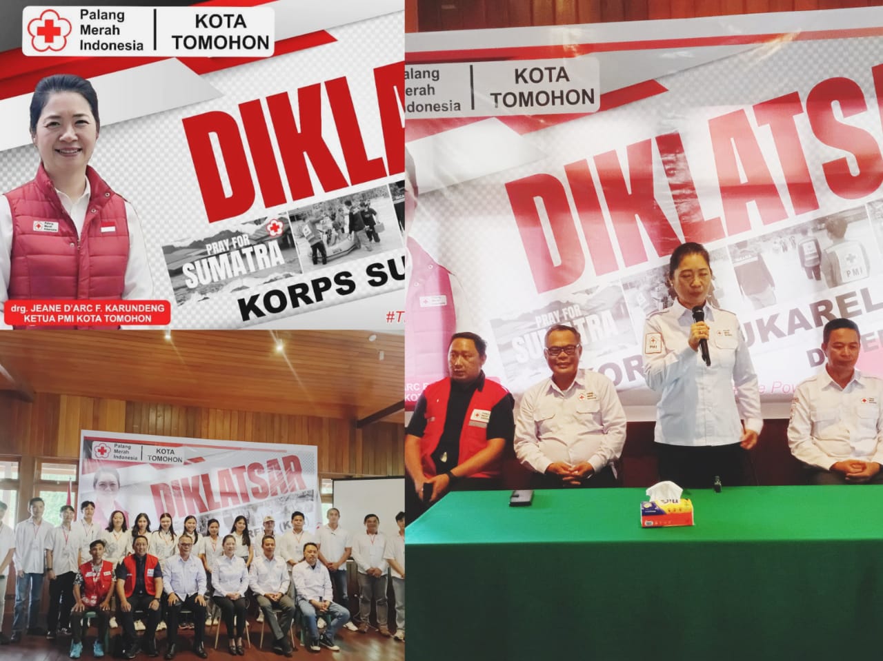 Suasana pelaksanaan Diklatsar PMI Kota Tomohon dipimpin langsung oleh Ketua drg Jeand