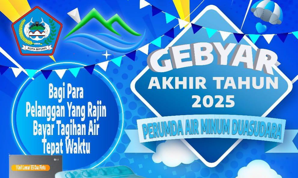 Gebyar Akhir Tahun 2025 program Perumda Air Minum Duasudara Kota Bitung.(Dok Istimewa)