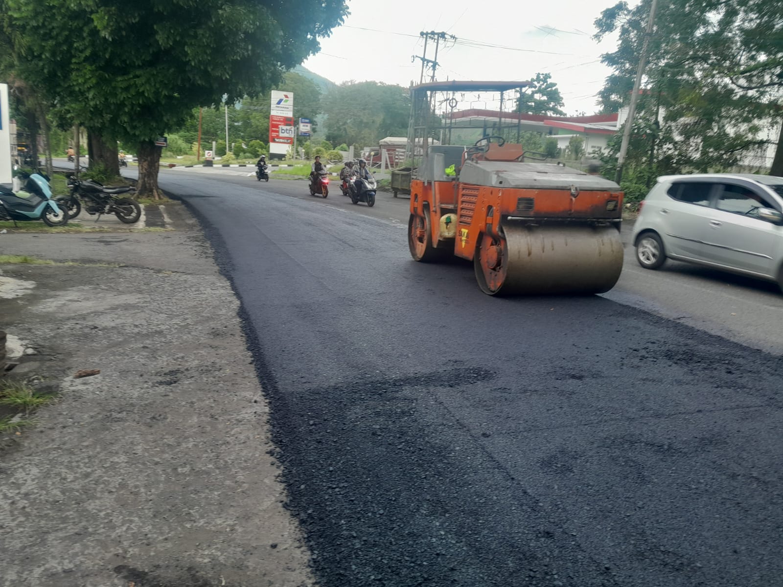 Pekerjaan perbaikan Jalan 46.(Dok Istimewa)