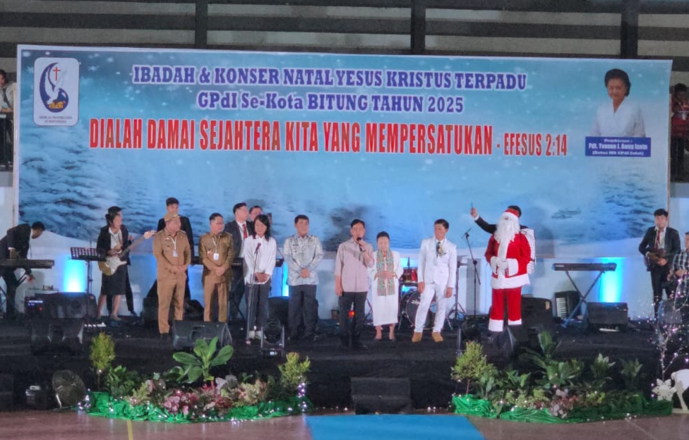 Wapres Gibran saat menghadiri Ibadah dan Konser Natal GPdI Kota Bitung.(Dok Istimewa)