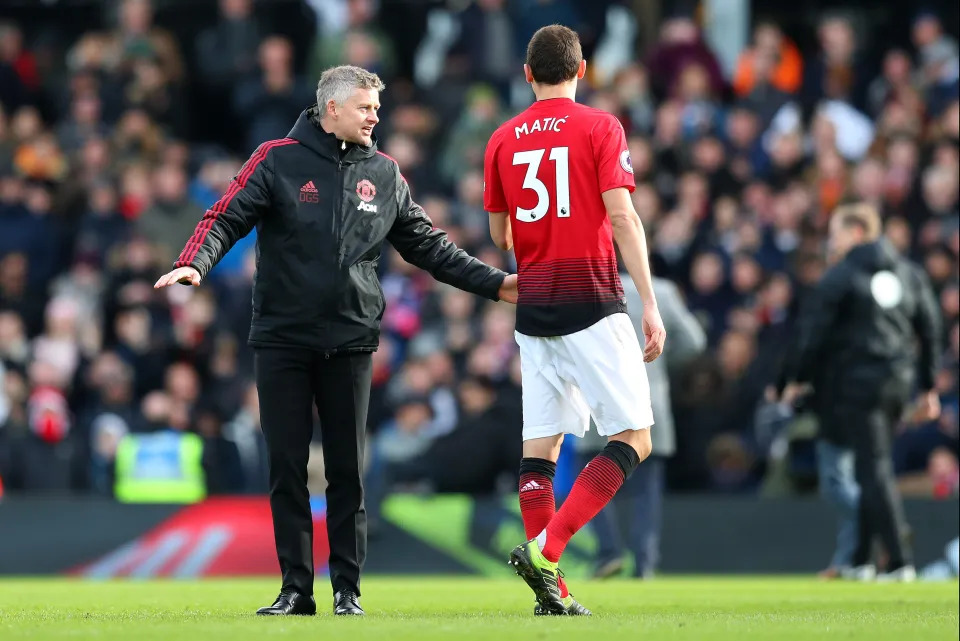 Ole dan Matic kala masih bersama di MU