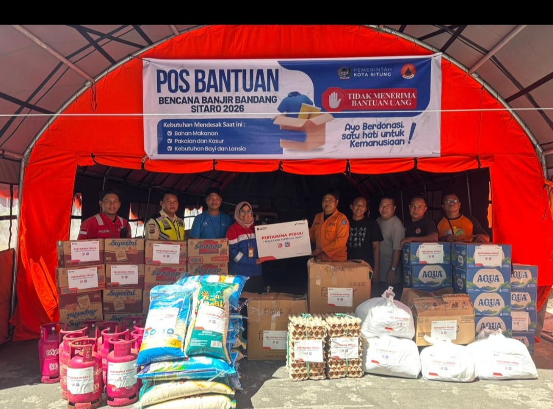 Bantuan untuk korban banjir di Siau yang disalurkan Pertamina Patra Niaga Regional Sulawesi.