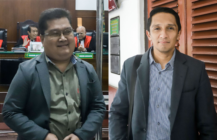 Dosen Fakultas Hukum Unair, Bambang Sugeng Ariadi dan Ghansham Anand.