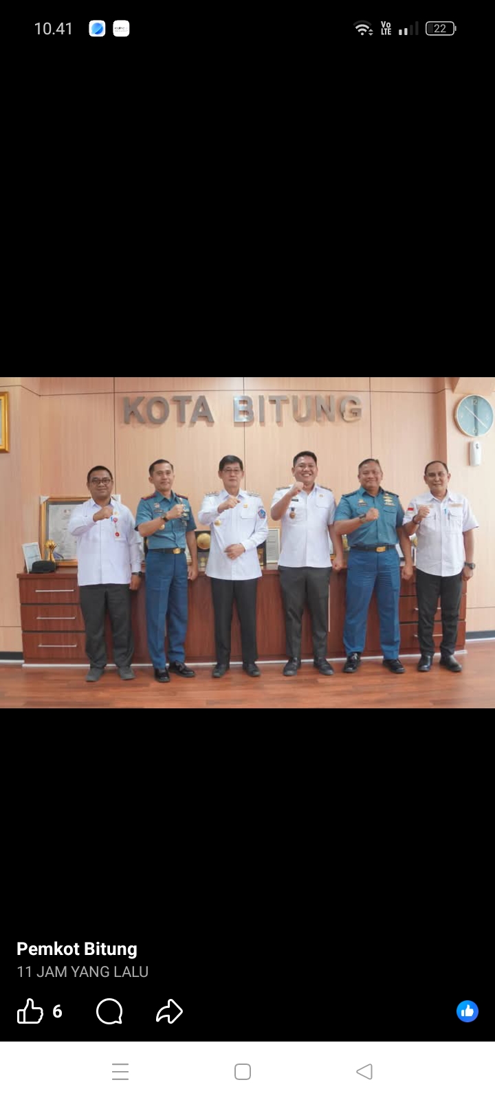 Wali Kota Hengky Honandar dan Wawali Randito Maringka saat menerima audiensi Komandan Guskamla Koarmada II Kolonel Laut (P) Edy Setyawan.(Dok Istimewa)