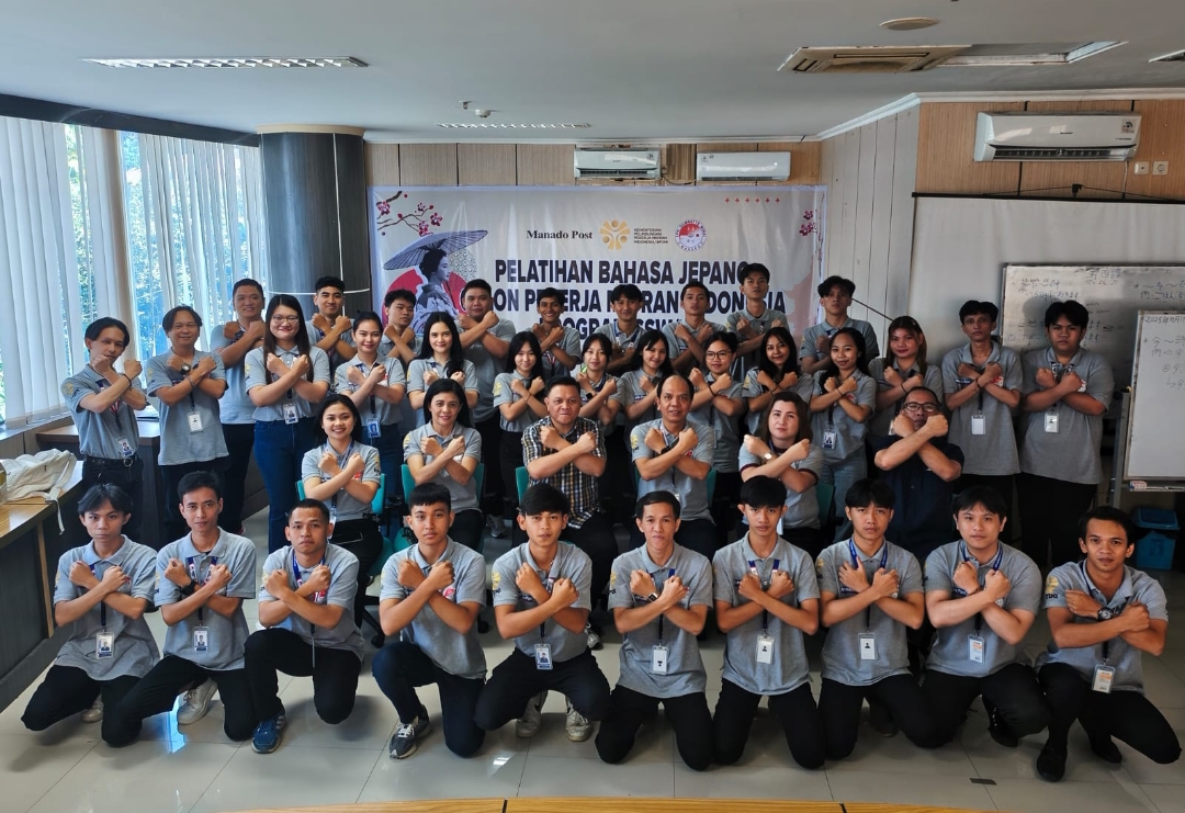 Caption Peserta pelatihan calon pekerja migran Indonesia ke Jepang program SSW yang dilaksanakan Manado Post dan LPK Gambatte Mirai